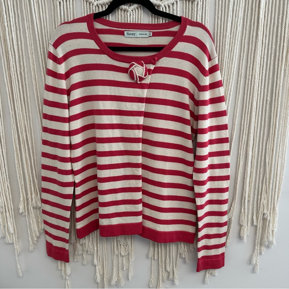 Blarney striped cardigan sweater